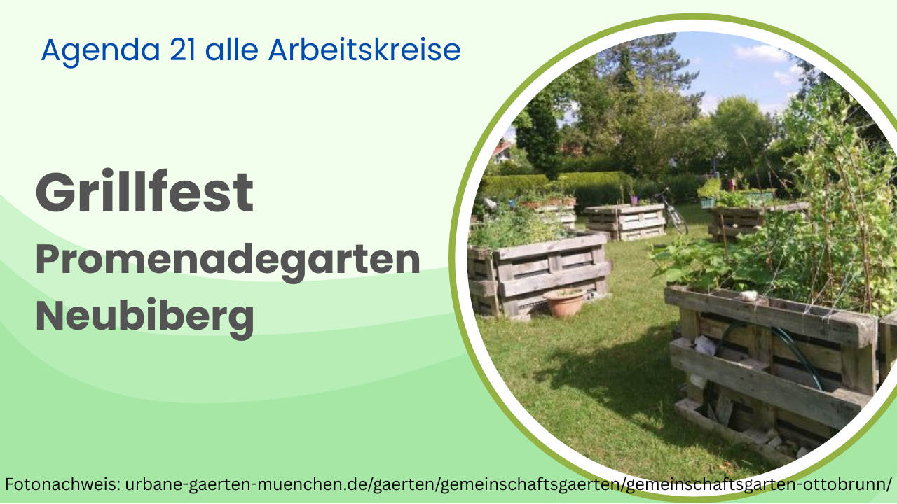 Grillfest mit Foto vom Promenadegarten Neubiberg